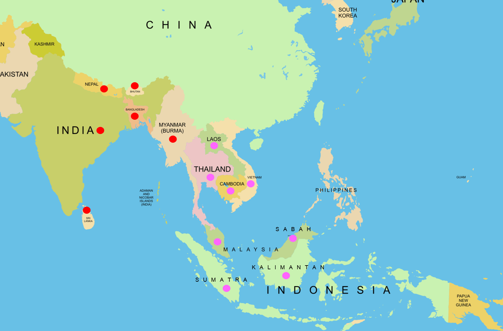 Какие острова расположены в восточной азии. Сингапур на карте Юго Восточной Азии. Восточная Азия. Юго-Восточная Азия на карте.
