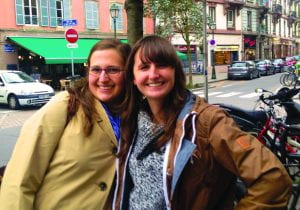 Juniors Hannah Ensign-George (left) and Annie Wolff (right) abroad in Strasbourg, France