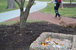 While many feel that there is a small population of smokers on campus, many others wish the campus would go tobacco free.