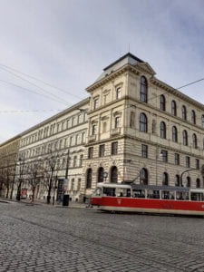 The Old Town, complete with an iconic Prague tram