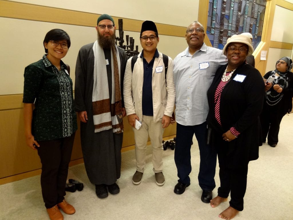 From left to right: Sabina, Imam Abdul-Malik Ryan, Yoes, Melvin, Theresa Cameron
