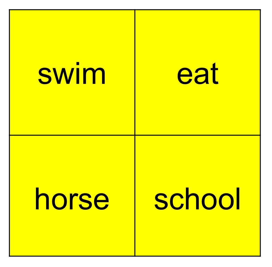 4 written words