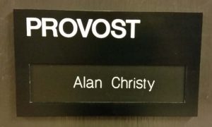 Provost Office Door Sign
