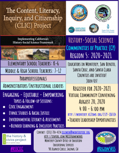 CLIC Region 5 flyer for 2020-21