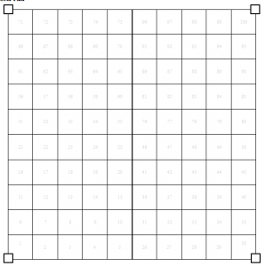 Scan of our field forms showing an idealized grid.