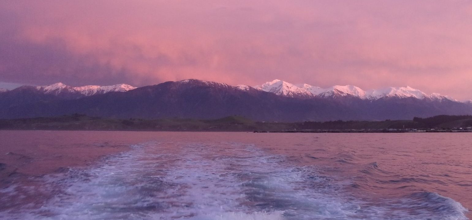 Beautiful view of the Southern Alps in New Zealand.