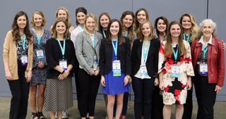 A large group of students and faculty members represented the University of Arkansas communication disorders program at the recent annual convention of the American Speech-Language-Hearing Association.