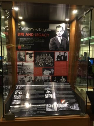 Part one of Fulbright exhibit at George Washington University.