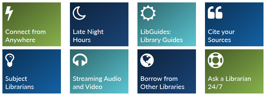 library services listed below