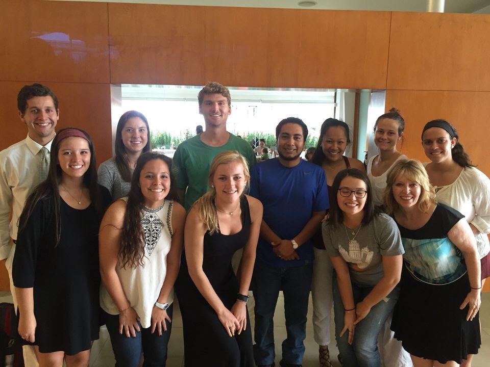 Health Students with Professor Ivan Martinez (center) of La Universidad Popular Autónoma del Estado de Puebla.