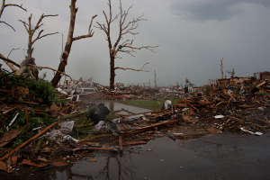 image of a town that has been destroyed