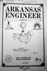 an image of the front cover of the first Arkansas Engineer magazine