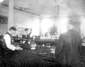 an old photo of chemical engineers working in the lab