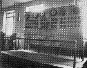 Electrical Engineering then: In 1915, huge electrical switchboards were standard equipment in an electrical engineering lab.