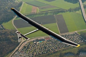 The Solar Impulse HB-SIA, which is flying across the United State this summer, using only solar energy. © Solar Impulse/ Jean Revillard.