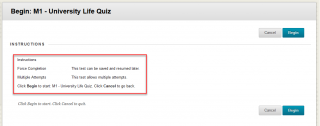 Quiz instructions