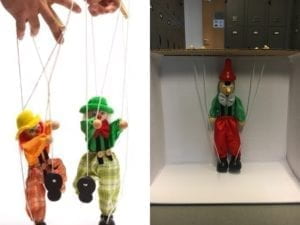 Original and modified puppet