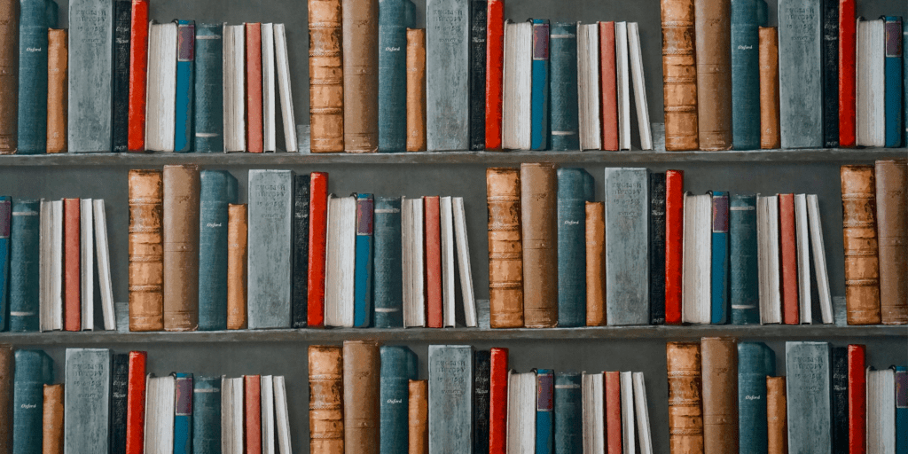 Books on a bookshelf