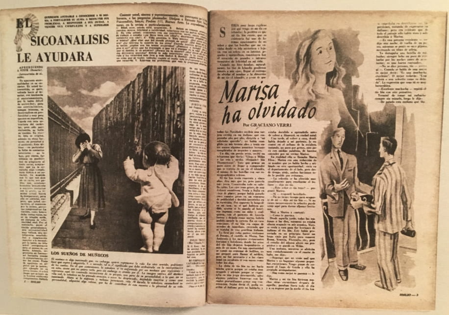 Figure 4. Grete Stern, photomontage illustration in Richard Rest [Enrique Butelman and Gino Germani], “El psicoanálisis le ayudará” (“Psychoanalysis Will Help You”), Idilio 17 (Mar. 15, 1949): 2. 