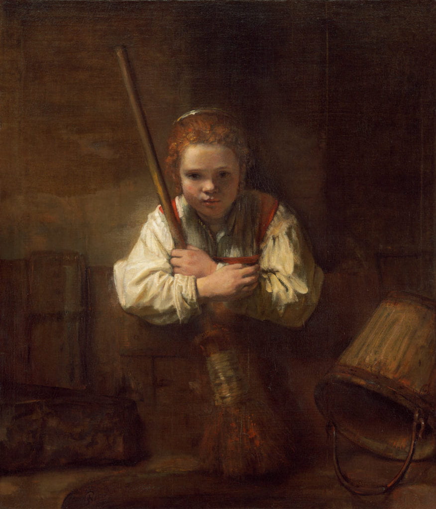 Figure 9. Rembrandt Workshop, A Girl with a Broom, 1646, oil on canvas, 42 1/4 x 36 in. (107.3 x 91.4 cm). National Gallery of Art, Washington, D.C.