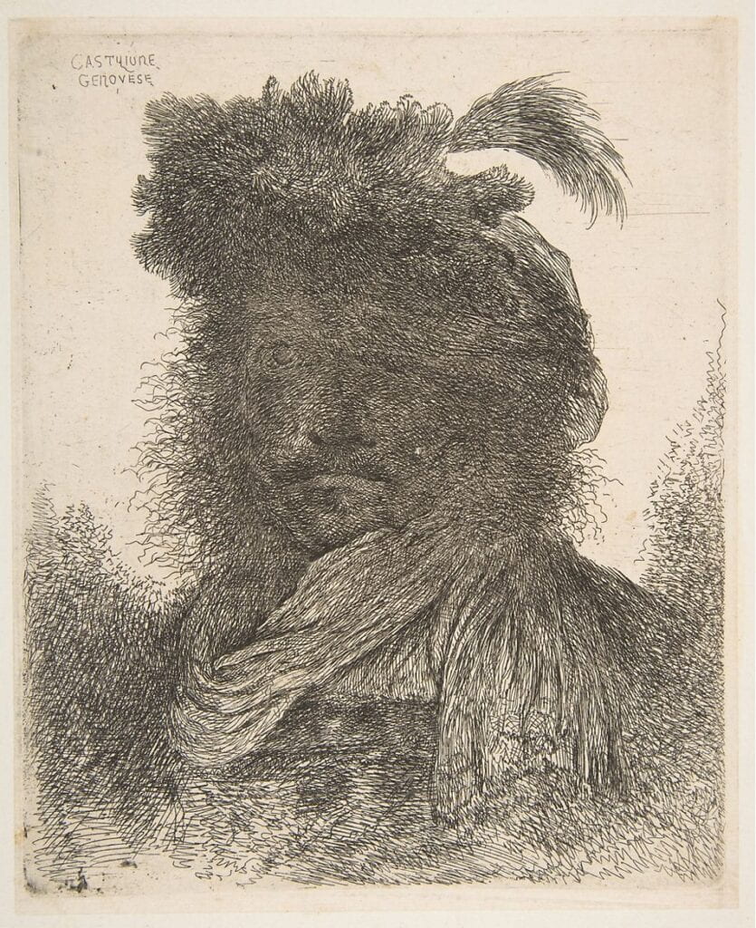 Drawing of a man in shadow