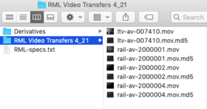 Screen grab of a Finder window, showing deliverables from a trusted vendor.