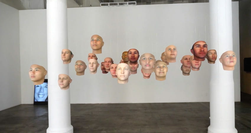 Gallery installation of A Becoming Resemblance