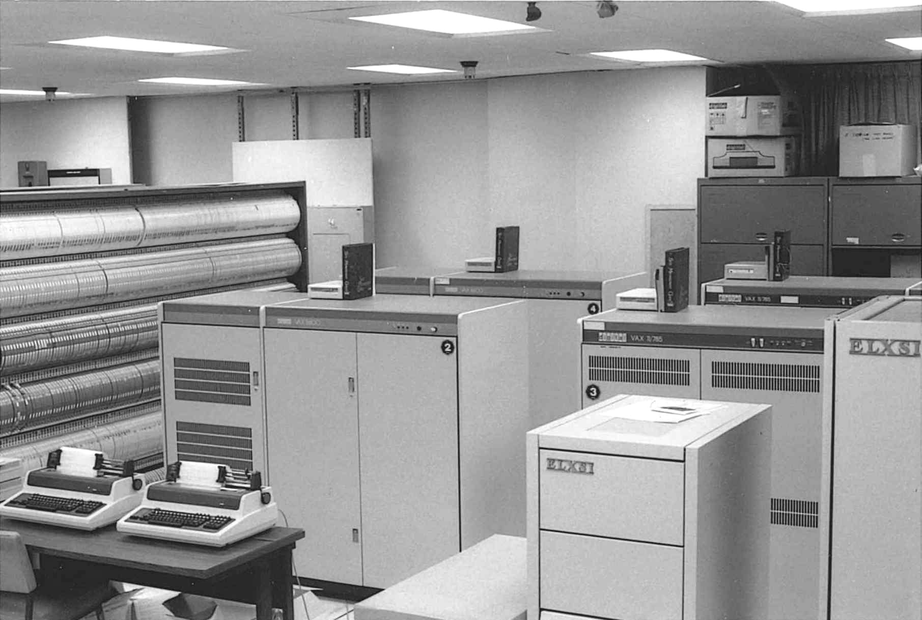 a room full of large computer servers