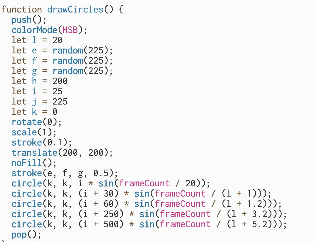 Project 1: Generative Visuals – Documentation Blog