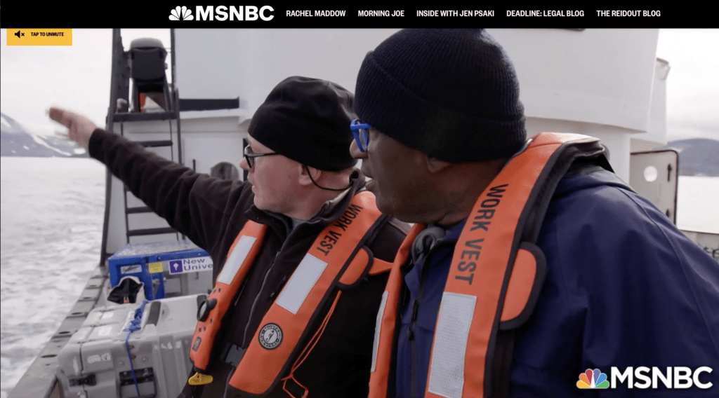 Al Roker in Greenland with David M Holland