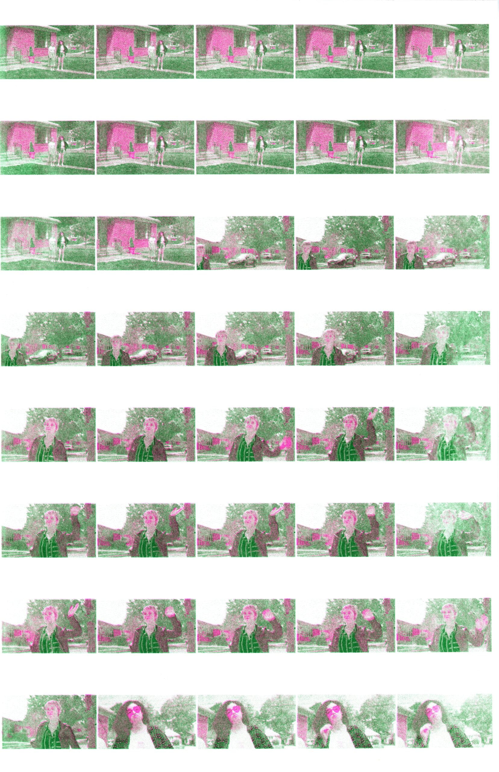 Rows of small thumbnails of frames