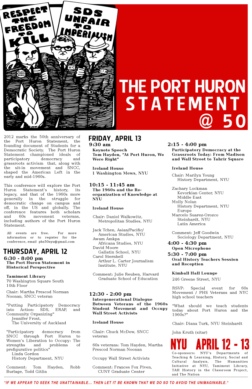 Port Huron poster. 