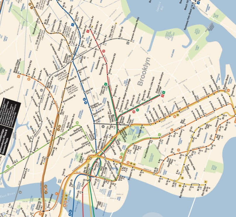 Matching Area From the 2023 MTA Subway Map