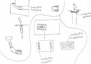 sketches of multiple indistinct machine parts