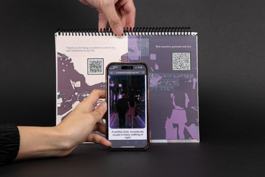 Interacting with QR codes on the book with a phone