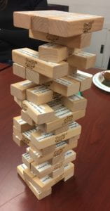 Photography of history jenga