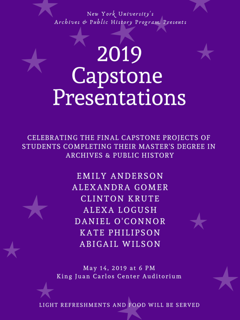 poster for 2019 capstone presentations