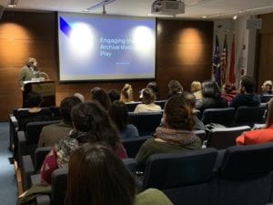 Daniel O'Connor presenting his capstone titled, "Engaging the Archive through Play"