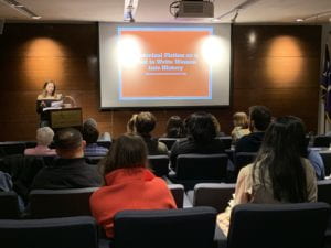 Emily Anderson presenting her capstone titled, "Historical Fiction as a Tool to Write Women into History: American Army Nurses in Vietnam, 1962-1973