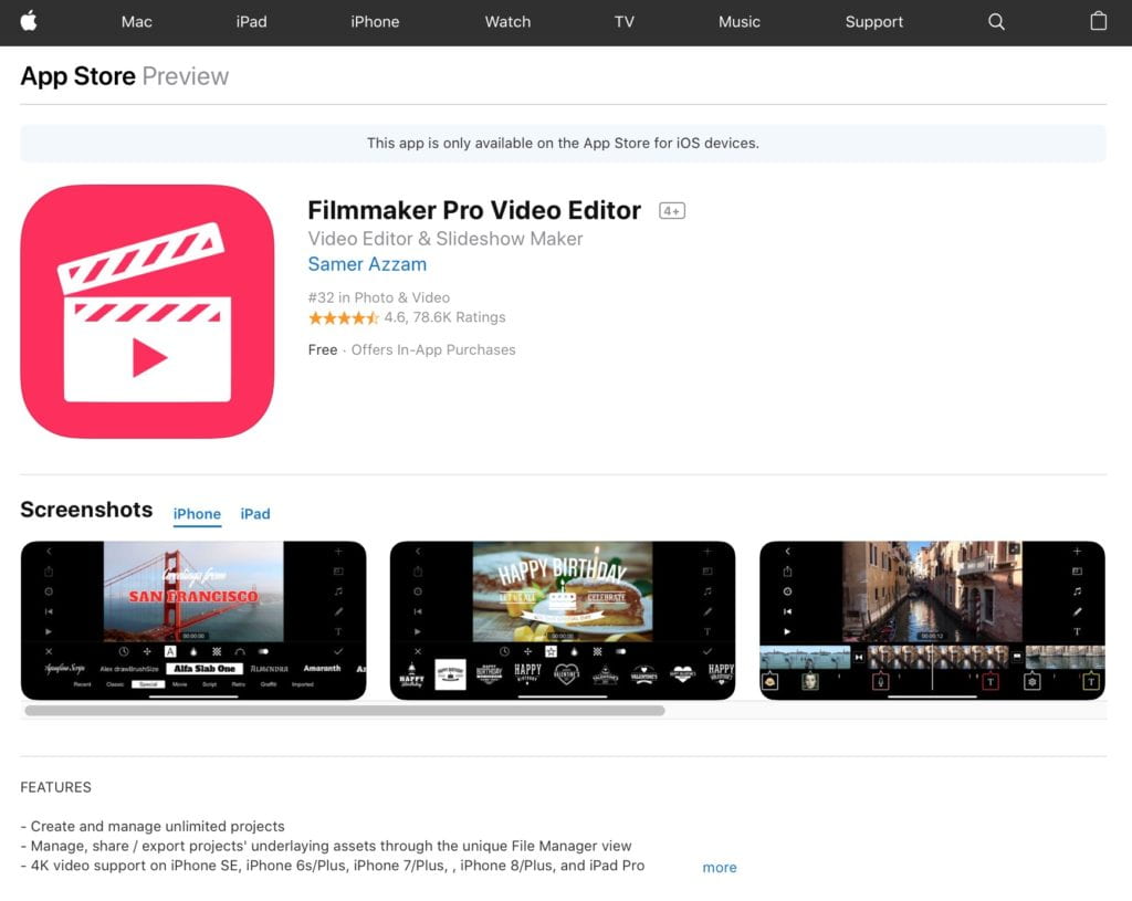 Filmmaker Pro Video Editor