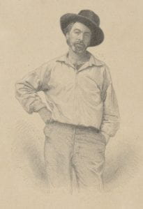 Drawing of Walt Whitman as a young man