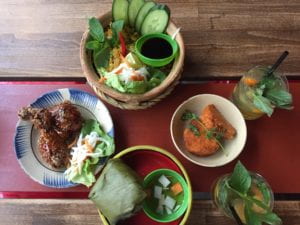 plates of food on a table