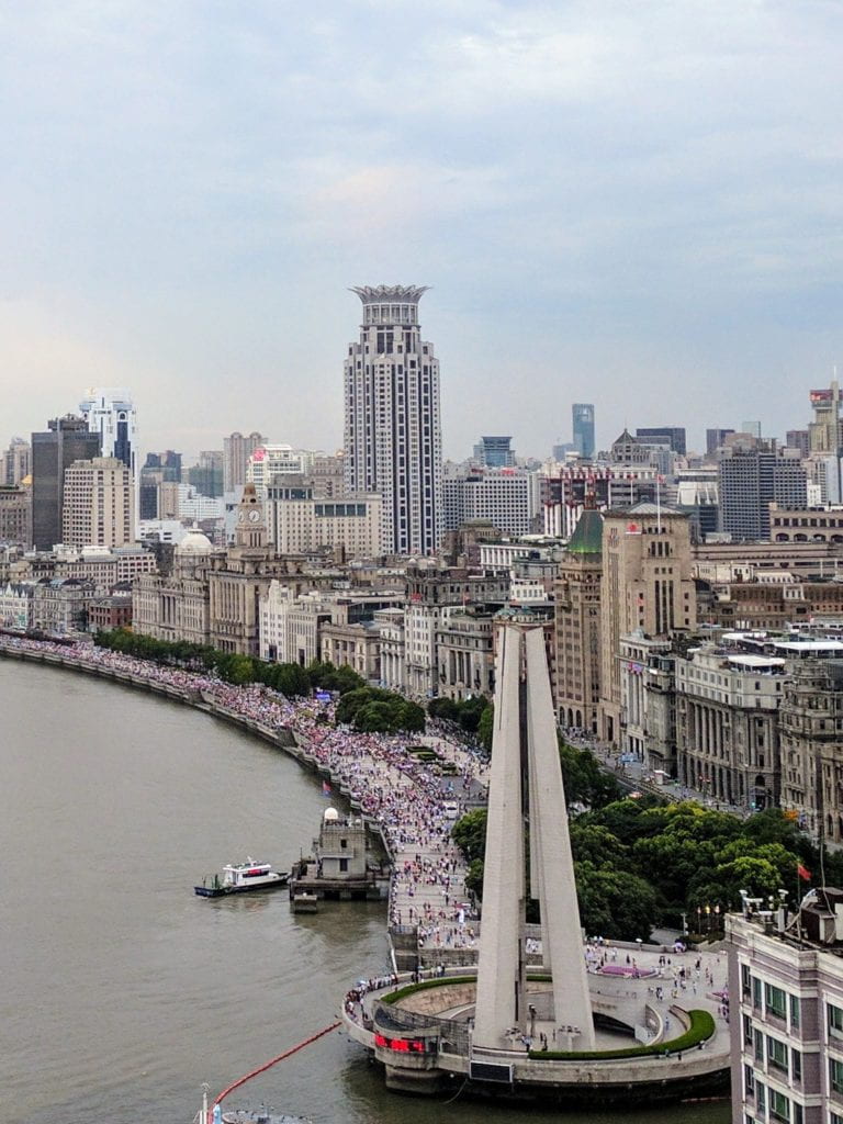 The Bund from above