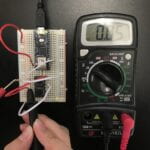 a multimeter and a circuit