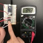 a multimeter and a circuit