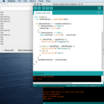 a screenshot of Arduino code