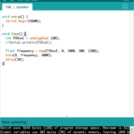 a screenshot of Arduino code