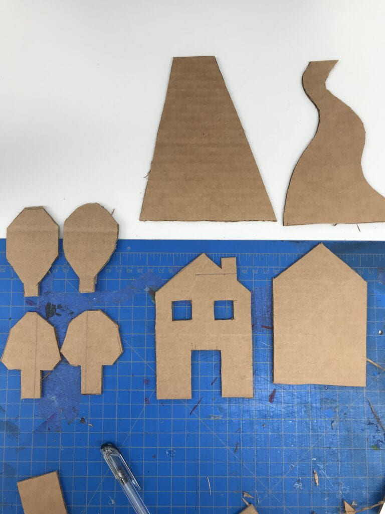 cardboard cutouts as our prototype