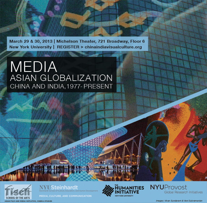 Flyer for the 2013 symposium on media in China and India (1977- Present)