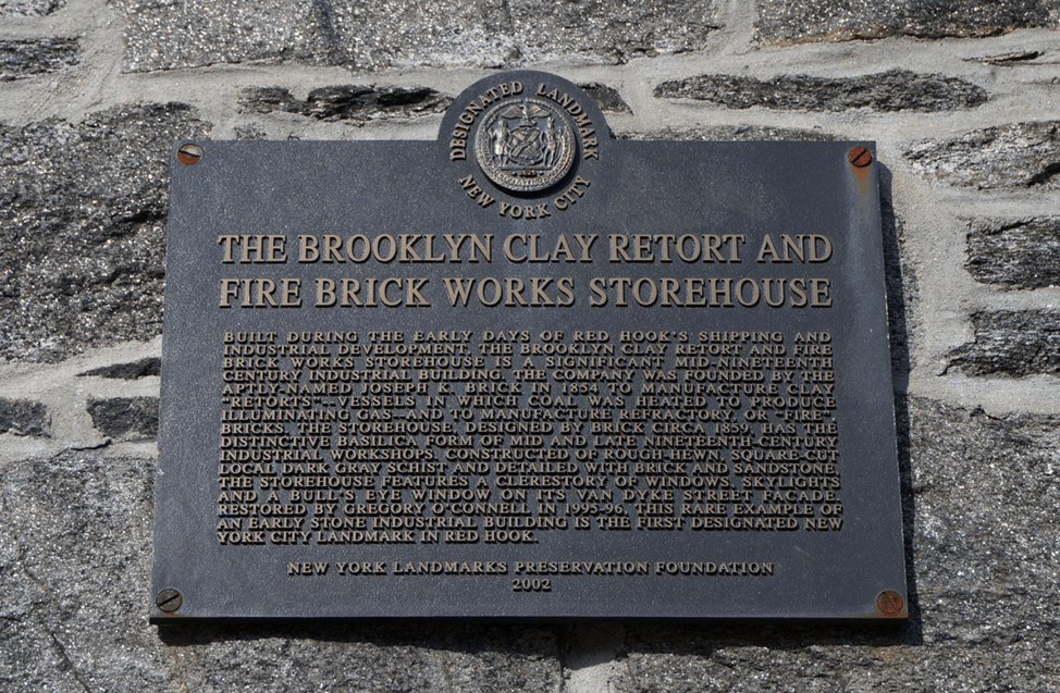 New York Landmarks Preservation Foundation plaque. Credit: Brooklyn Relics.